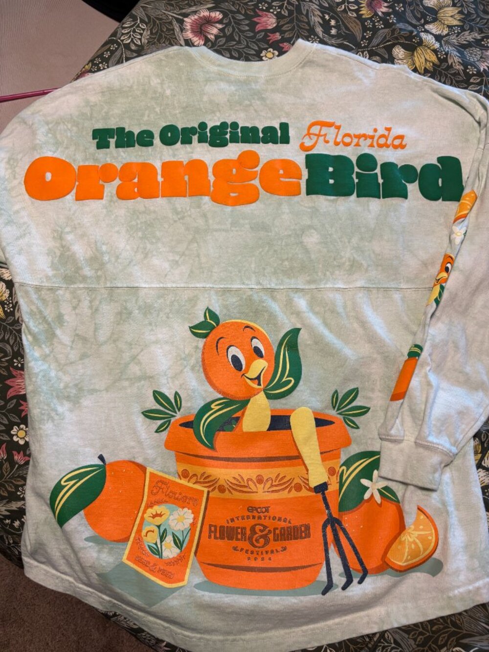 Disney Orange Bird Flower & Garden Loungefly Bundle Backpack Ears Spirit Jersey - Picture 2 of 8